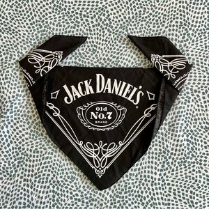Jack Daniel's Whiskey Old No. 7 Black & White Logo Bandana Adult Scarf